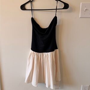 Commense Black and White Dress